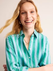 Boden Green Sienna Linen Shirt - Image 4 of 5