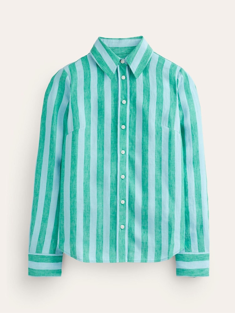 Boden Green Sienna Linen Shirt - Image 5 of 5