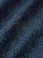 Dark Blue Denim Western 100% Cotton Long Sleeve Shirt - Image 7 of 7