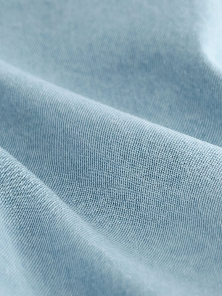 Light Blue Denim Twin Pocket 100% Cotton Overshirt - Image 6 of 6