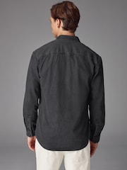 Black Denim Western 100% Cotton Long Sleeve Shirt - Image 2 of 9