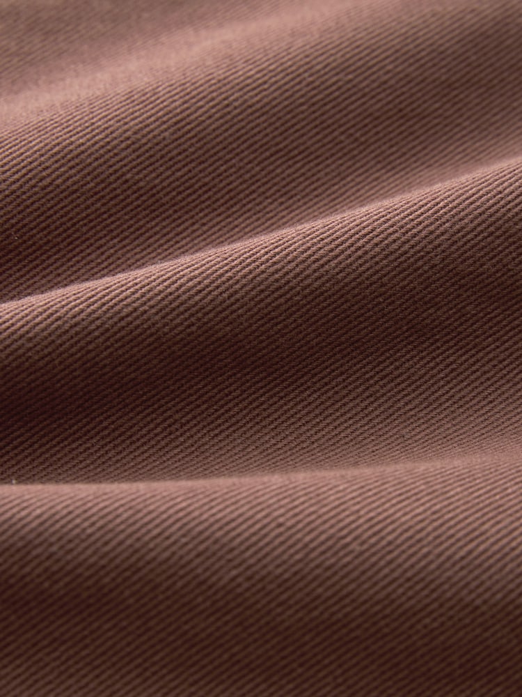Clay Brown 100% Cotton Twin Pocket Shacket Overshirt - Image 7 of 7