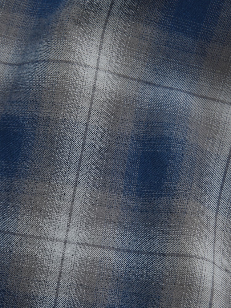 Blue/White Check Long Sleeve 100% Cotton Oxford Shirt - Image 9 of 9