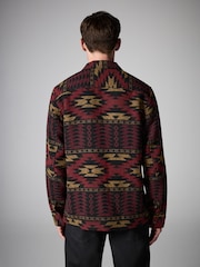 Red/Black Navajo Style Pattern Shacket - Image 3 of 9
