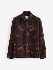 Red/Black Navajo Style Pattern Shacket - Image 5 of 9