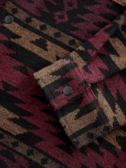 Red/Black Navajo Style Pattern Shacket - Image 9 of 9