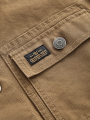 Stone Natural Canvas Shacket 100% Cotton Overshirt - Image 10 of 10