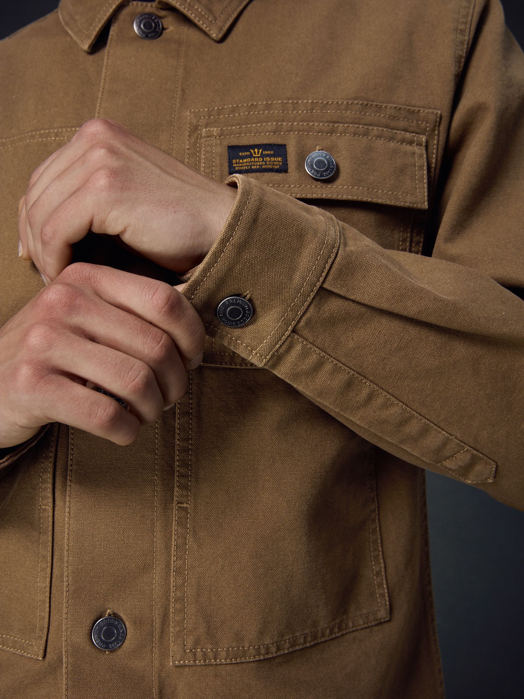 Satın al Doğal Taş - Kanvas Shacket 100% Pamuk Overshirt Next
