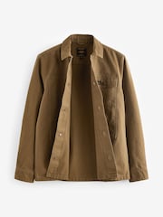Stone Natural Canvas Shacket 100% Cotton Overshirt - Image 5 of 10