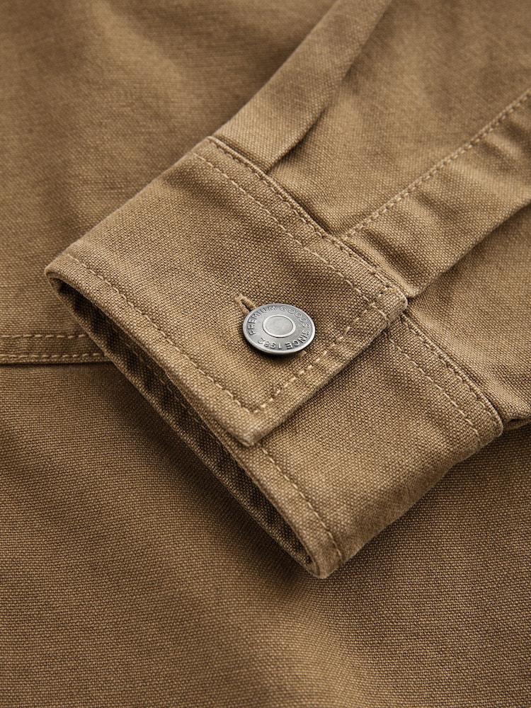 Stone Natural Canvas Shacket 100% Cotton Overshirt - Image 7 of 10