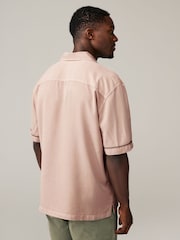 Ecru White TENCEL™ Embroidered Short Sleeve Shirt - Image 3 of 9