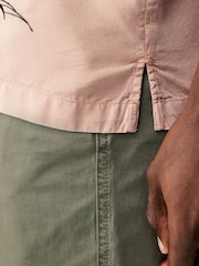 Ecru White TENCEL™ Embroidered Short Sleeve Shirt - Image 6 of 9