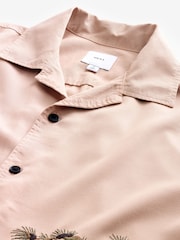 Ecru White TENCEL™ Embroidered Short Sleeve Shirt - Image 8 of 9