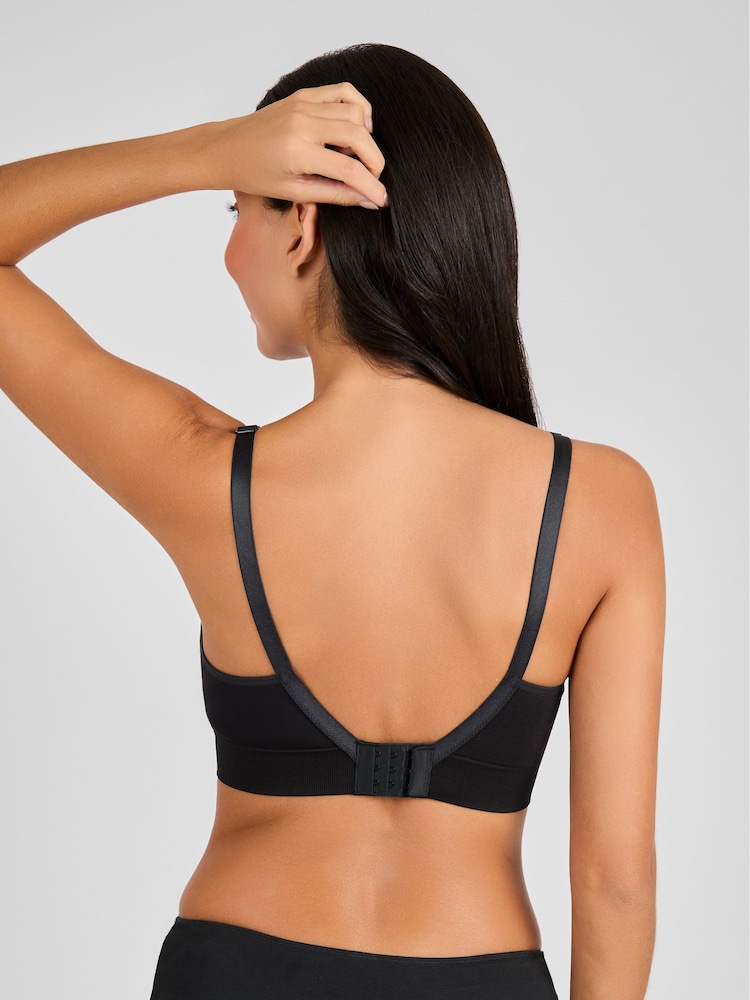 Emma Jane Black Emma-Jane Lace Trim Seamless Maternity & Nursing Bra - Image 2 of 5