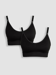 Emma Jane Black 2-Pack Seamless Nursing Bras - Image 1 of 5