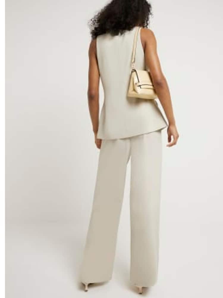 River Island Green Longline Button Front Waistcoat - Image 2 of 5
