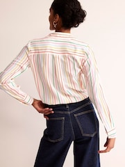Boden Cream Sienna Silk Shirt - Image 2 of 5