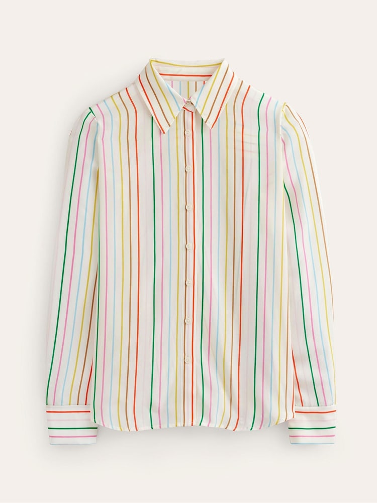 Boden Cream Sienna Silk Shirt - Image 5 of 5