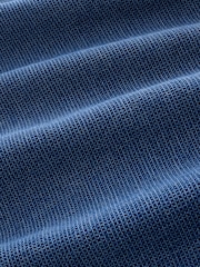 Blue 100% Cotton Waffle Textured Twin Pocket Shirt - Image 8 of 8