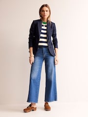 Boden Blue Marylebone 100% Linen Blazer - Image 4 of 6