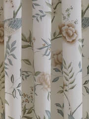 Dreams & Drapes Green Amelle Lined Pair of Pencil Pleat Curtains - Image 3 of 4
