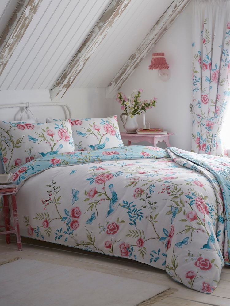 Dreams & Drapes Blue Amelle Reversible Duvet Set - Image 1 of 4