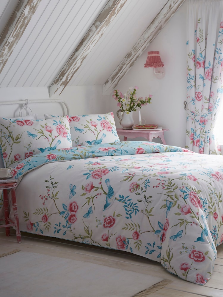 Dreams & Drapes Blue Amelle Reversible Duvet Set - Image 2 of 4