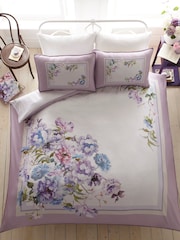 Appletree Mauve Arley 200 Thread Count 100% Cotton Duvet Cover Set - Image 2 of 5