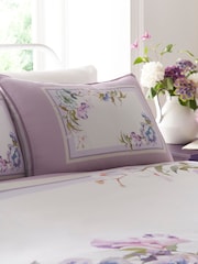 Appletree Mauve Arley 200 Thread Count 100% Cotton Duvet Cover Set - Image 3 of 5