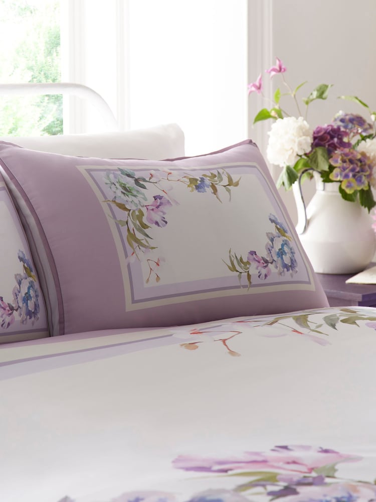 Appletree Mauve Arley 200 Thread Count 100% Cotton Duvet Cover Set - Image 3 of 5