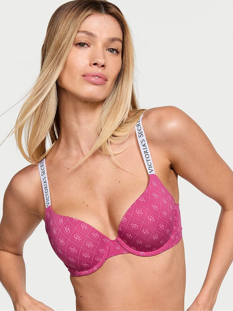 Victoria's Secret Luscious Rose Pink Shine Full Cup Push Up Bra - Image 1 of 3