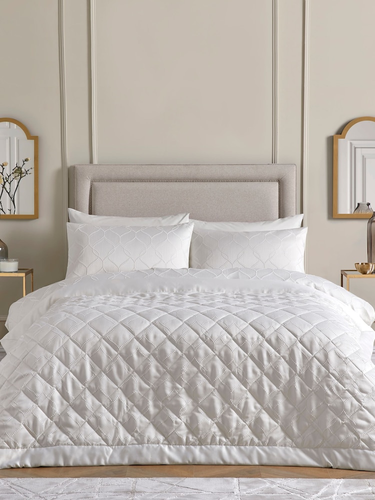 Soiree Ivory Montez Luxe Jacquard Bedspread - Image 1 of 3