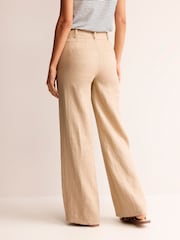 Boden Natural 100% Cotton Westbourne Linen Trousers - Image 2 of 4
