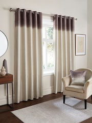 Fusion Natural Ombre Strata Room Darkening Pair of Eyelet Curtain - Image 1 of 3
