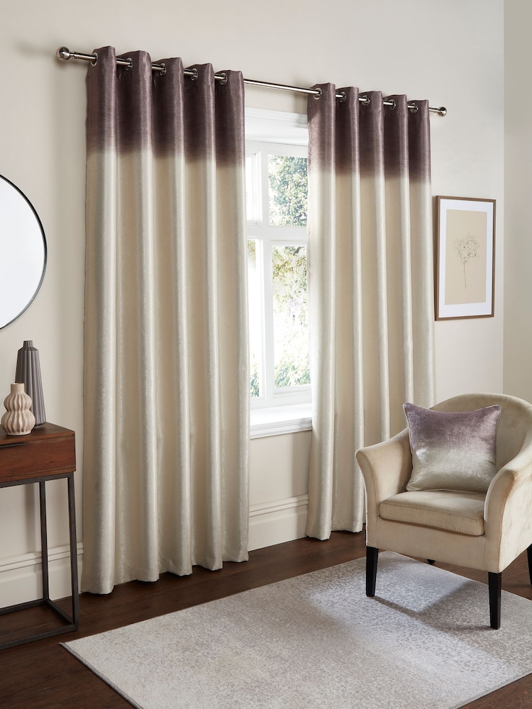 Fusion Ombre Strata Room Darkening Pair of Eyelet Curtain - Bild 1 von 3 Fusion Ombre Strata Room Darkening Pair of Eyelet Curtain - Bild 1 von 3