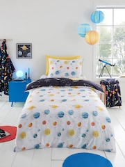 Bedlam Black Outer Space Glow in the Dark Duvet Cover Set - Image 5 of 7
