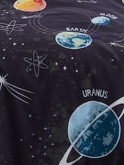 Bedlam Black Outer Space Glow in the Dark Duvet Cover Set - Image 6 of 7