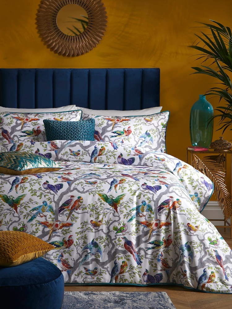 Laurence Llewelyn-Bowen 100% Cotton Birdity Absurdity 200 Thread Count Duvet Cover Set - Изображение 1 из 4