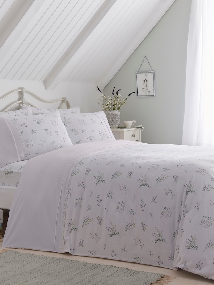 Dreams & Drapes Chloe Lace Detail Duvet Cover Set - Imagen 1 de 3