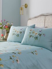Appletree Duck Egg 100% Cotton Serenity 200 Thread Count Pure Duvet Cover Set - Image 2 of 4