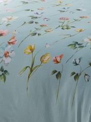 Appletree Duck Egg 100% Cotton Serenity 200 Thread Count Pure Duvet Cover Set - Image 3 of 4