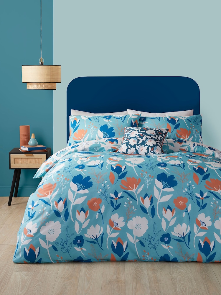 Fusion Duck Egg Luna Reversible Duvet Cover Set - Image 1 of 7