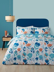 Fusion Duck Egg Luna Reversible Duvet Cover Set - Image 3 of 7
