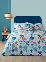 Fusion Duck Egg Luna Reversible Duvet Cover Set - Image 5 of 7