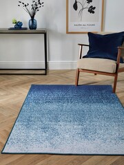 Fusion Blue Lex  Washable Rug - Image 1 of 4