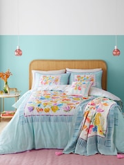 Appletree Duck Egg Festival 100% Cotton Duvet Cover Set - Image 1 of 6