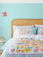 Appletree Duck Egg Festival 100% Cotton Duvet Cover Set - Image 5 of 6