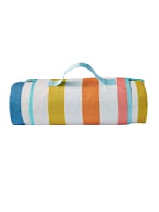 Fusion Multi Carlson Stripe Waterproof Backed Picnic Blanket - Image 3 of 4