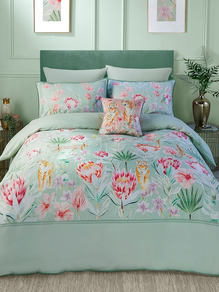 Soiree Tropical Leopard 500 Количество нитей Пододеяльник Комплект - Изображение 1 из 5