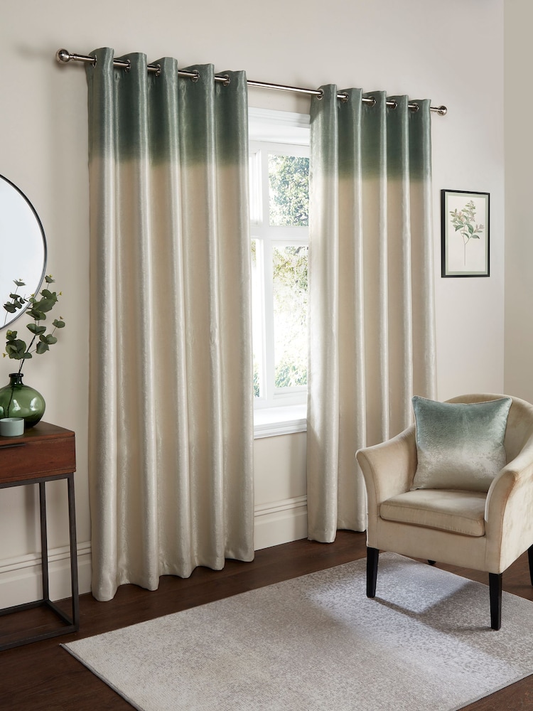 Fusion Ombre Strata Room Darkening Pair of Eyelet Curtain - Bild 1 von 3 Fusion Ombre Strata Room Darkening Pair of Eyelet Curtain - Bild 1 von 3